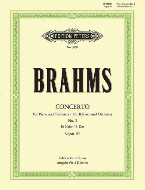 Concerto Nr. 2 B-Dur op. 83, for piano and orchestra, Piano reduction