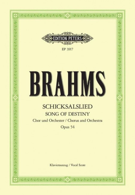 Song of Destiny op. 54, for mixed choir and piano, Piano reduction