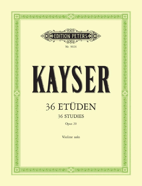36 Etüden op. 20, for violin
