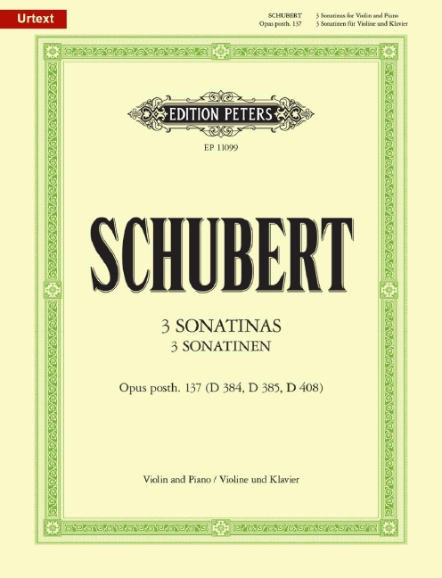 3 Sonatinen op. posth. 137, Neuausgabe nach den Quellen von Klaus Burmeister, for violin and piano