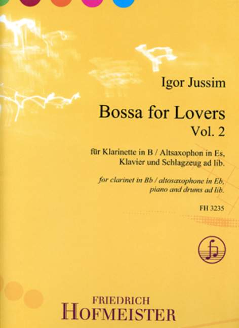 Bossa for Lovers Vol. 2, for clarinet, piano, percussion, Score and parts