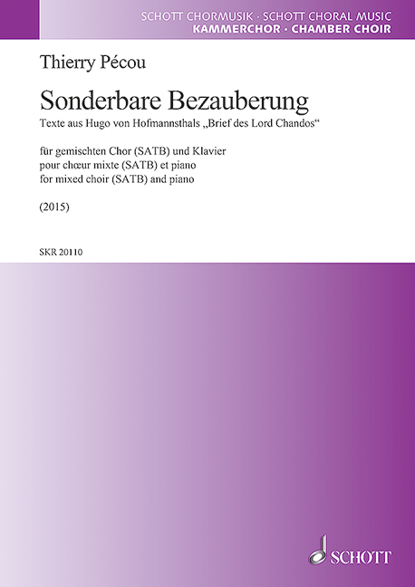 Sonderbare Bezauberung, for mixed choir (SATB) and piano, Choral score