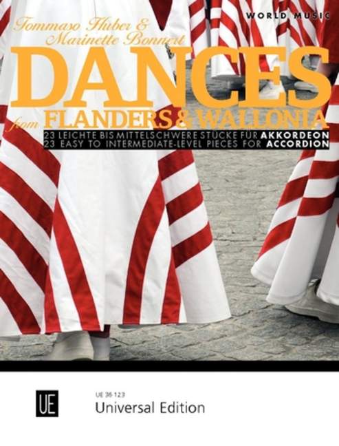 Dances from Flanders & Wallonia, 23 easy to middle-grade characteristic dances, for Accordion, Score
