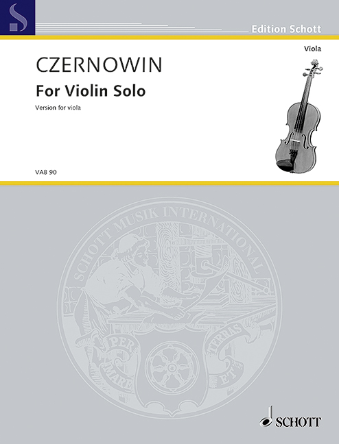 For Violin Solo, Version for viola, Separate edition