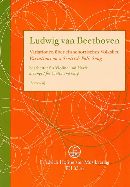 Variationen über ein schottisches Volkslied, for violin and harp, Score and part
