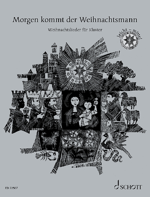 Morgen kommt der Weihnachtsmann, 33 Christmas Songs, for piano
