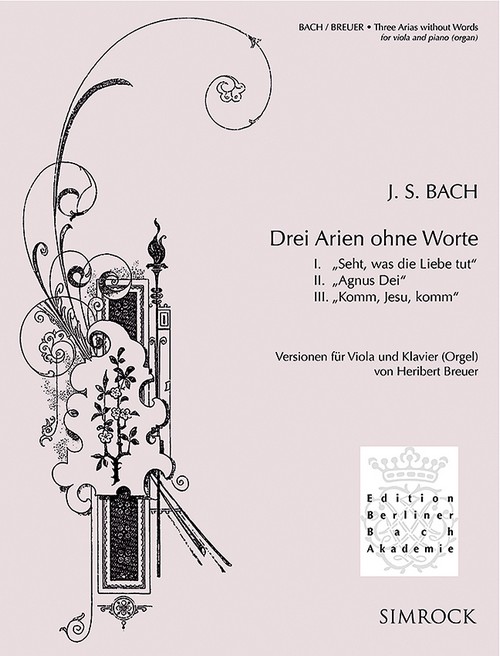 Drei Arien ohne Worte, Versionen für Viola und Klavier (Orgel)