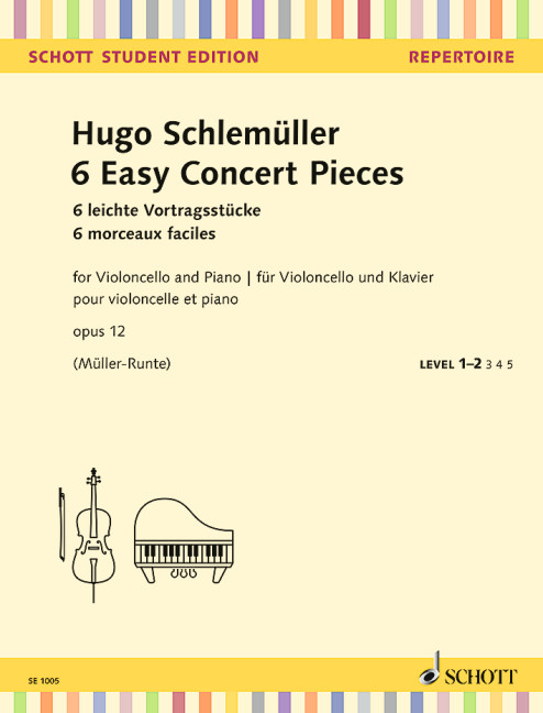 6 Easy Concert Pieces op. 12, for cello and piano