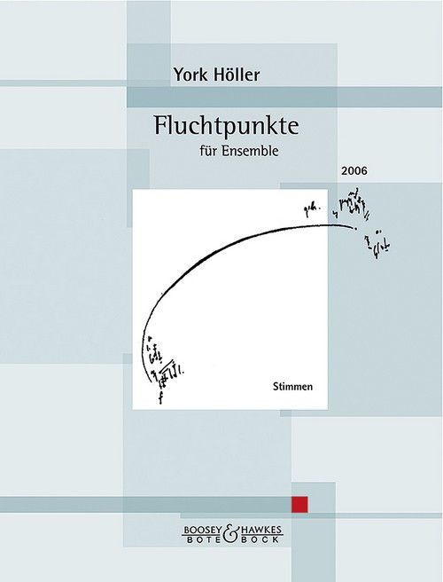 Fluchtpunkte, für Ensemble, for flute, cor anglais, clarinet (bass clarinet), piano and percussion, Set of parts