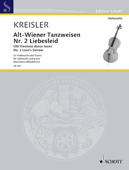 Old Viennese dance tunes, No. 2 Love's Sorrow, for cello and piano