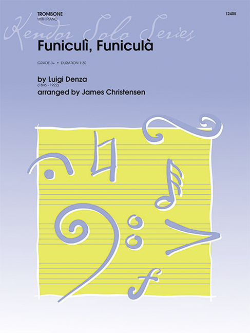Funiculi Funicula, for trombone and piano, Score and part