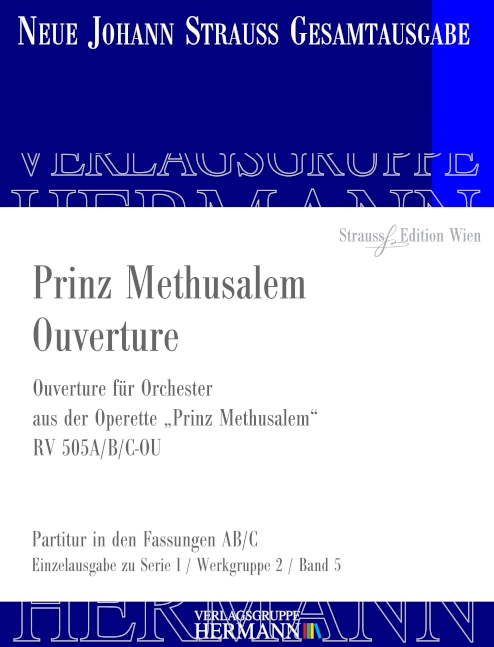 Ouverture RV 505-OU, Ouverture für Orchester - aus Prinz Methusalem - 2. Auflage, for orchestra, Score