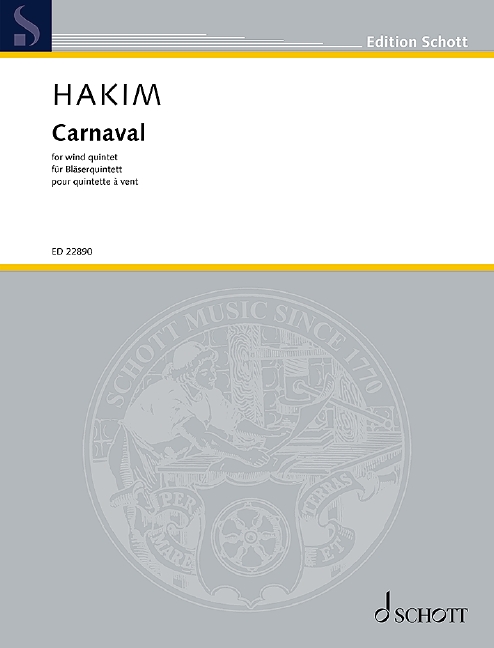 Carnaval, for wind quintet, Score and parts