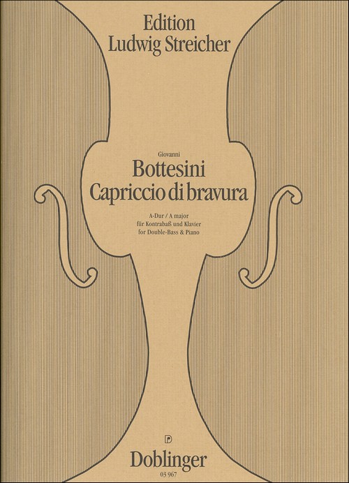 Capriccio di bravura A-Dur, Streicher Edition, for double bass and piano
