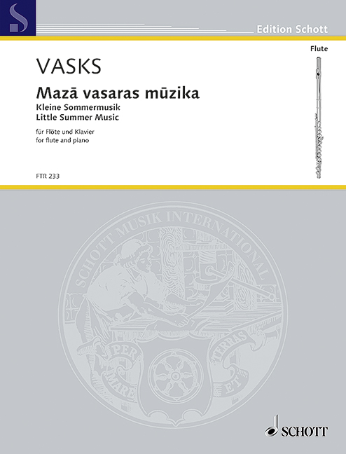 Maza vasaras muzika (Little Summer Music), for flute and piano, Score and part