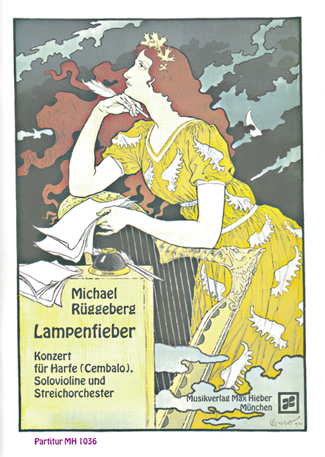 Stage fright, for harp (harpsichord), violin and string orchestra, Score