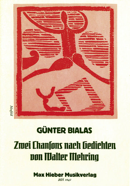 Zwei Chansons, for medium voice and piano