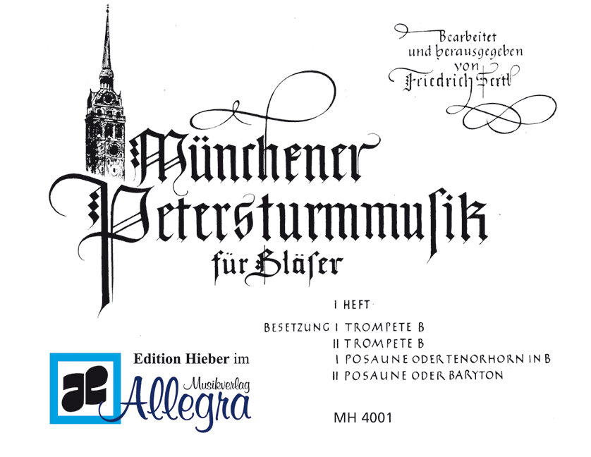 Münchner Petersturmmusik Book 1, for wind ensemble, Set of parts