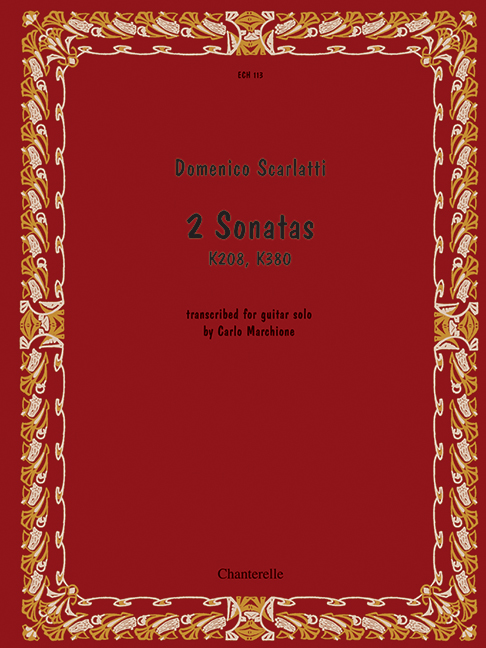 2 Sonatas K.208, K.380, for guitar. 9790204701131 2 Sonatas K.208, K.380, for guitar. 9790204701131