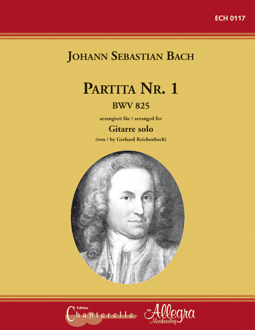 Partita No. 1 BWV 825, for guitar. 9790204701179