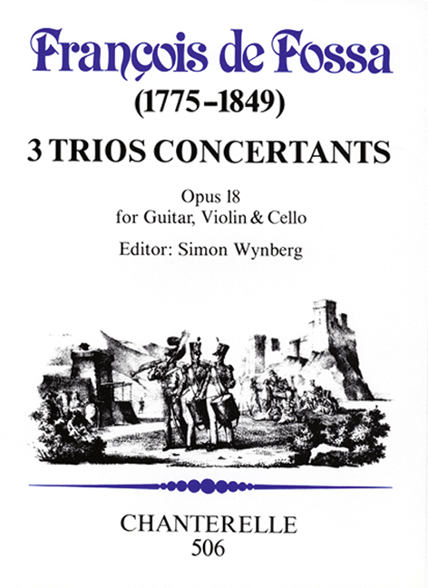 3 Trios Concertants op. 18, Facsimile, for violin, guitar and cello, Set of parts