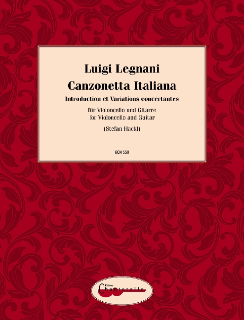 Canzonetta Italiana, Introduction et Variations concertants, for cello and guitar, Score and parts
