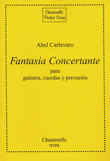 Fantasía Concertante, for guitar, string quartet and percussion, Miniature score. 9790204707072 Fantasía Concertante, for guitar, string quartet and percussion, Miniature score. 9790204707072