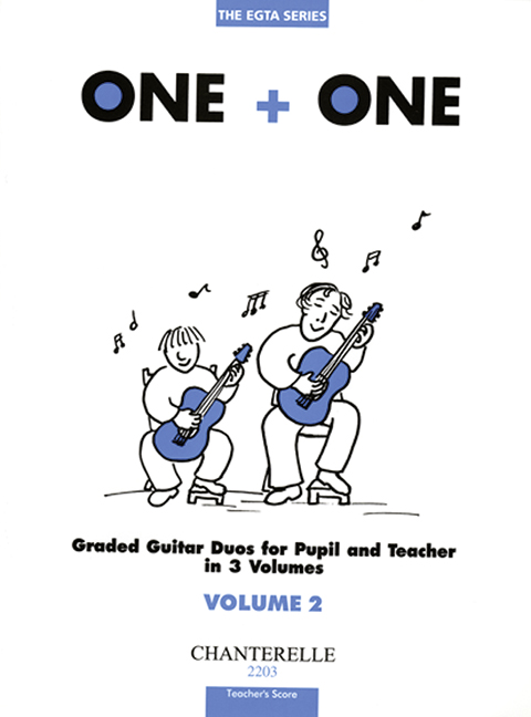 One+One Vol. 2, Melodies with Teacher's accompaniments, for guitar, Score