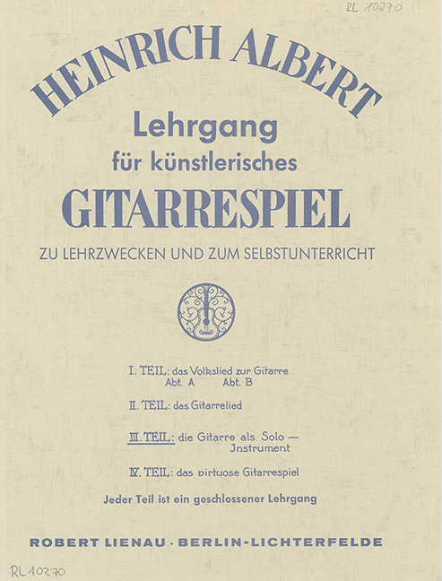 Lehrgang für künstlerisches Gitarrespiel Part 3, Die Gitarre als Soloinstrument. Bindungen. Nebenlagen, Flageolett, Wechselschlag
