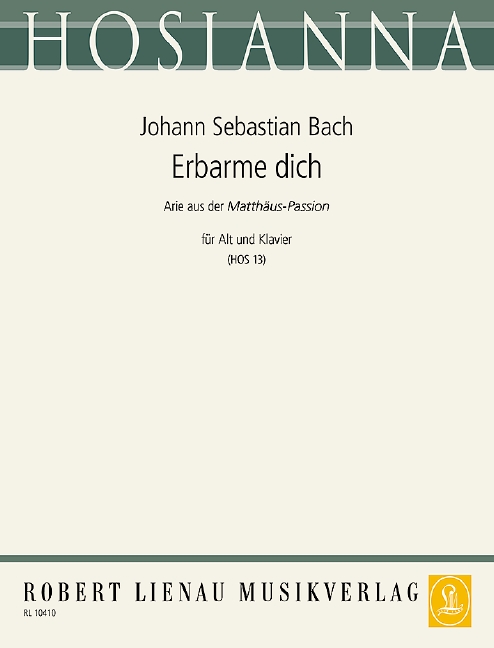 Erbarme dich, Arie aus der Matthäus-Passion, for alto and piano