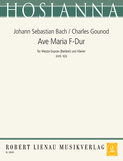 Ave Maria F major 163, for mezzo-soprano (baritone) and piano