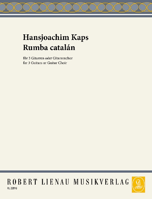 Rumba catalana, for 3 guitars (guitar ensemble), Score and parts