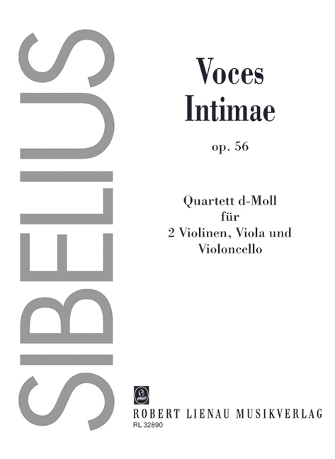 String Quartet D minor op. 56, Voces intimae, for 2 violins, viola and cello, Miniature score