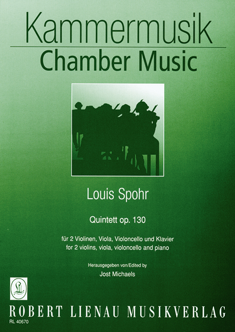 Quintet D minor op. 130, for 2 violins, viola, cello and piano, Score and parts