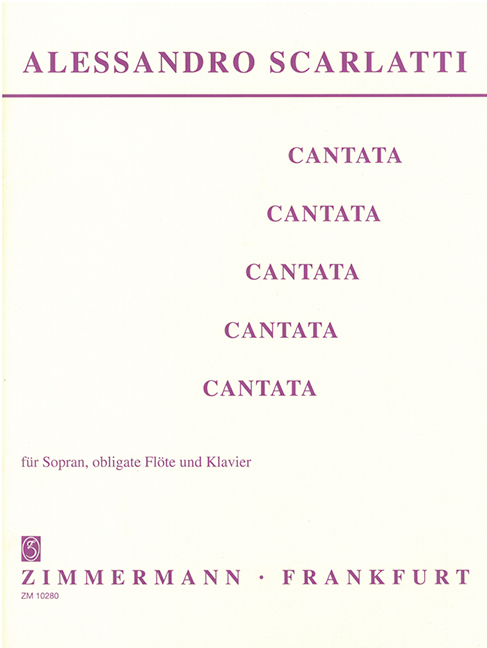 Cantata, for soprano, flute and piano, Score and parts