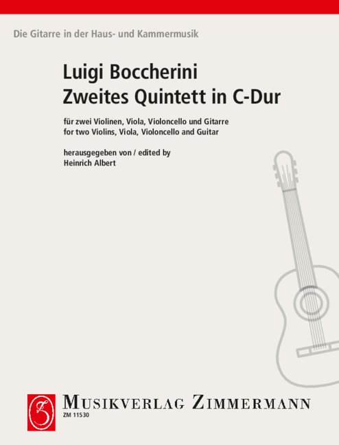 Second Quintet C major No. 20, La Ritirata di Madrid, for 2 violins, viola, cello and guitar, Set of parts