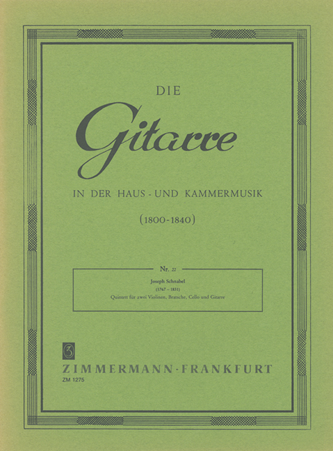 Quintet No. 22, for 2 violins, viola, cello and guitar, Set of parts