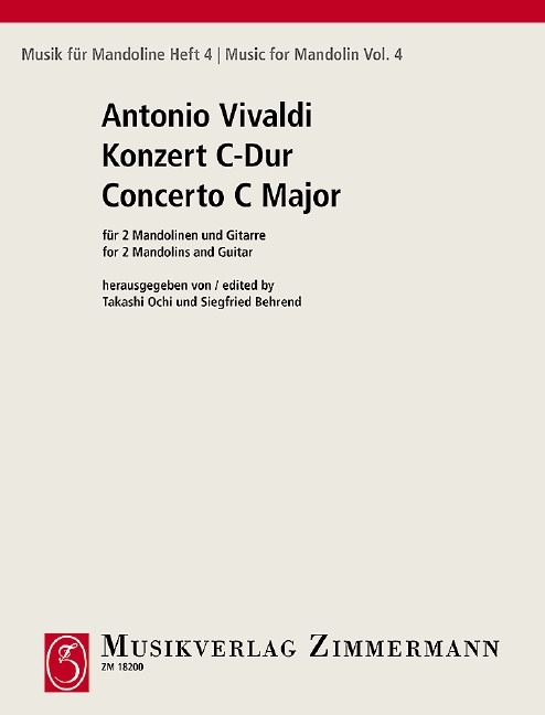 Concerto C major 4, for 2 mandolines and guitar, Score and parts