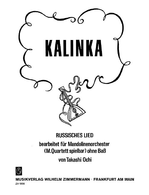 Kalinka, Russisches Volkslied, for plucked orchestra with bass ad libitum, Set of parts