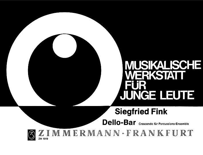 Dello-Bar, Crescendo, for percussion-ensemble (8?23 player), Performing score