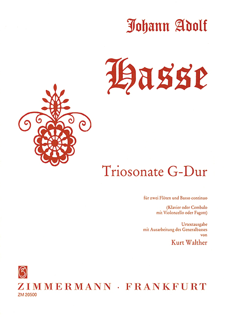 Triosonata G major, for 2 flutes and piano (harpsichord with cello or bassoon)
