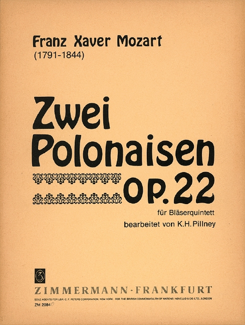 Two polonaises op. 22, for flute, oboe, clarinet, horn and bassoon, Set of parts