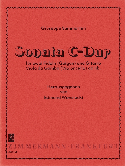 Sonata C major, for 2 violins and guitar (viola da gamba (cello) ad lib.). 9790010216409 Sonata C major, for 2 violins and guitar (viola da gamba (cello) ad lib.). 9790010216409