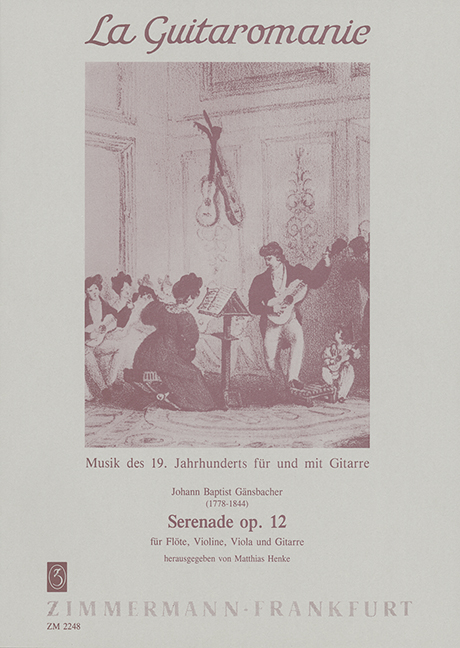 Serenade op. 12, for flute, violin, viola and guitar, Set of parts