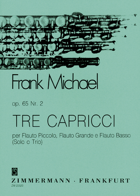 Tre Capricci op. 65/2, for bass flute (flute), flute and Piccolo, Score and parts. 9790010225203 Tre Capricci op. 65/2, for bass flute (flute), flute and Piccolo, Score and parts. 9790010225203