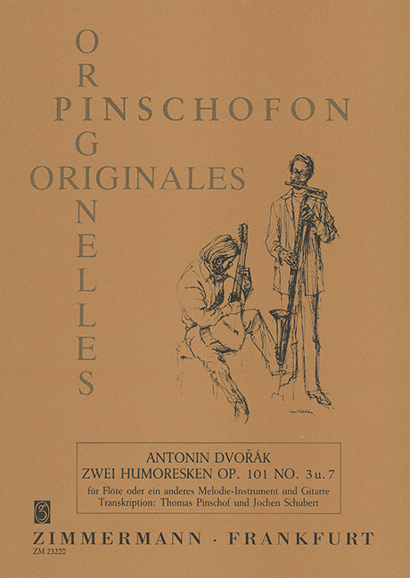 Two Humoresque Pieces op. 101/3+7, for flute (melody instrument) and guitar