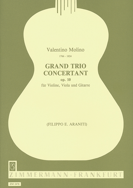 Grand Trio concertant op. 10, for violin, viola and guitar, Set of parts