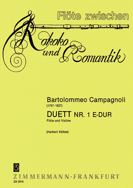 Duet No. 1 E major, for flute and violin