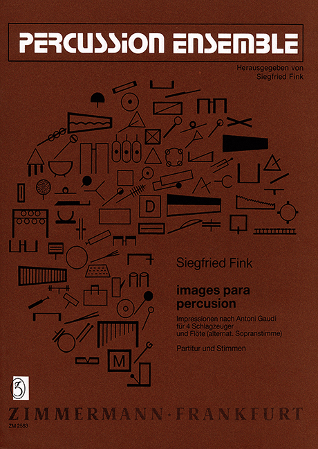 Images para percusión, impressions on Antonio Gaudí, for percussion (4 player) and flute, Score and parts