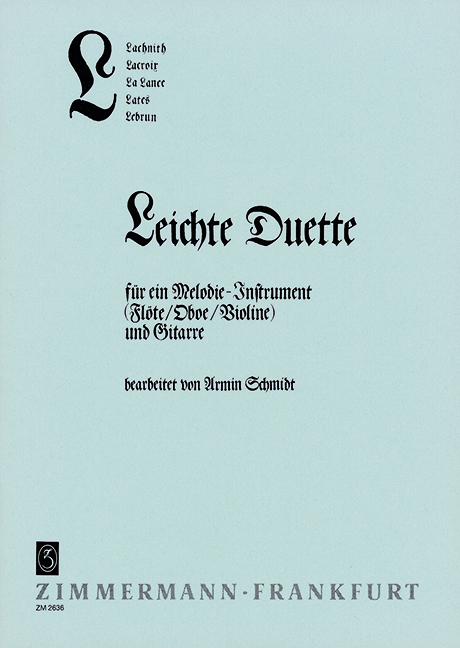 ABC Series, L: Easy Duets Lachnith, Lacroix, La Lance, Lates, Lebrun, for violin (flute/oboe) and guitar